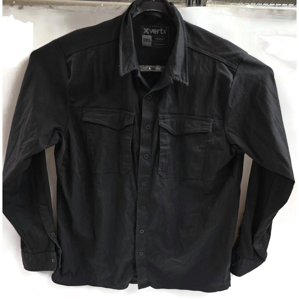 Vertx Shirt Womens 2XL Black Stretch Button‎ Up Snap Front Tactical Long Sleeve